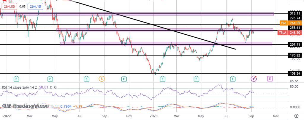 tesla-shares-break-resistance-on-dojo-excitement